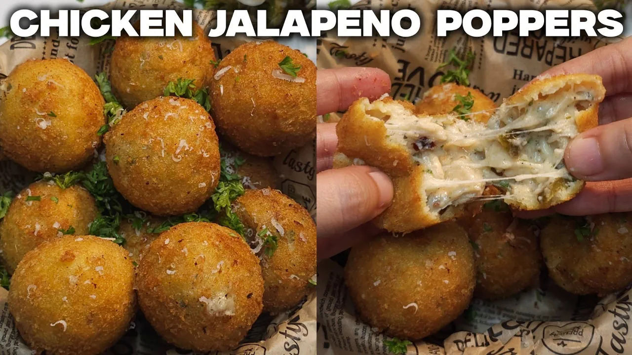 Chicken Jalapeño Poppers | Crispy Chicken Stuffed Jalapeños | Cook with Judy and Flo