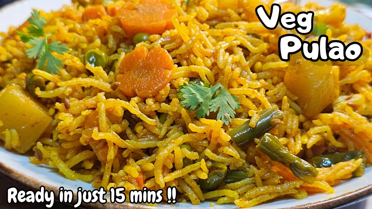 Pressure Cooker Veg Pulao Recipe | Ready in 15 Mins | Cook with Judy and Flo