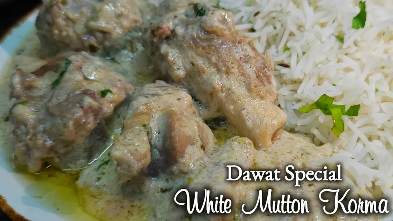 White Mutton Korma Recipe | Creamy & Royal Mughlai Mutton Curry | Cook with Judy and Flo