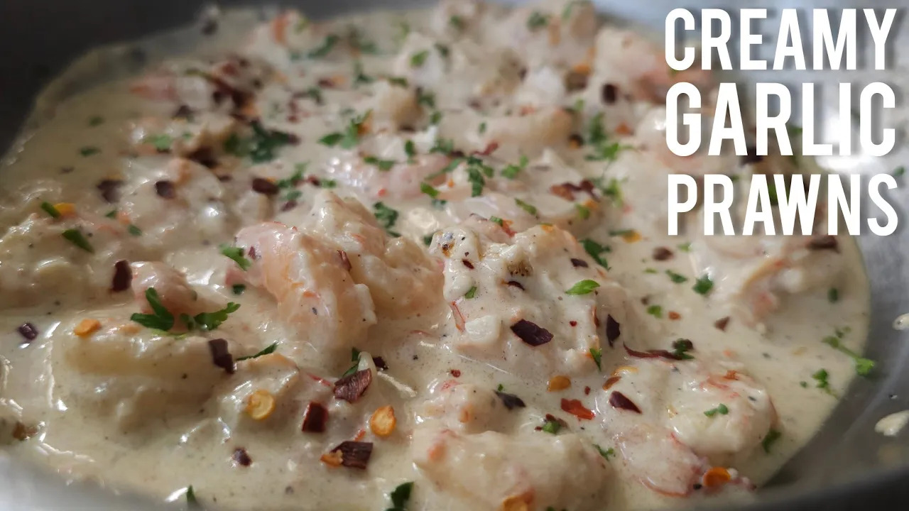 Creamy Garlic Prawns Recipe | Easy & Delicious Seafood Dish | Prawn Starters