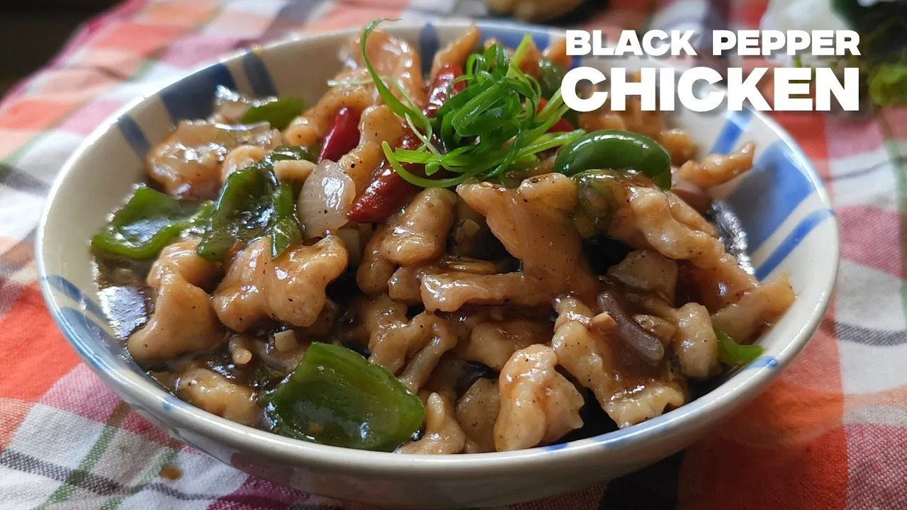 Black Pepper Chicken | Chicken in Black Pepper Sauce | Cook with Judy and Flo