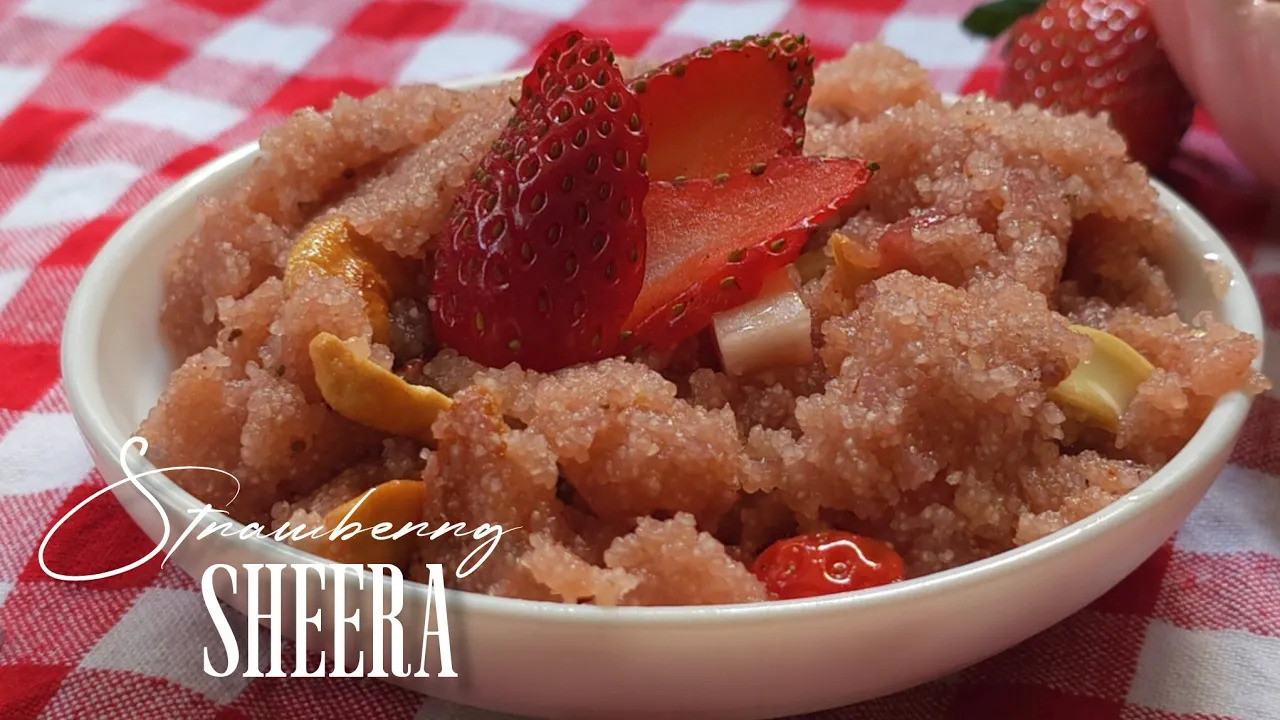 You’ve Never Tried Sheera Like This! | Strawberry Sheera Recipe | How to Make Strawberry Sheera