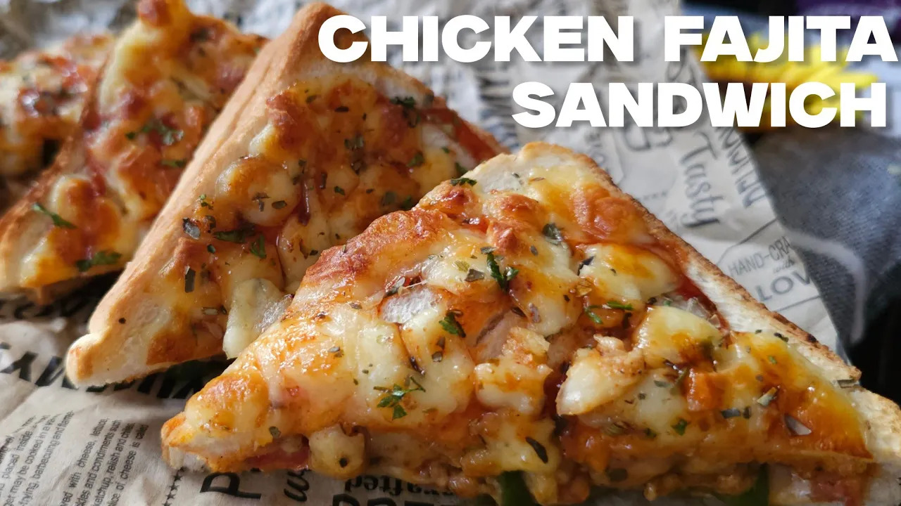 Chicken Fajita Sandwich | Triple Cheese Loaded Chicken Fajita Sandwich | Cook with Judy and Flo