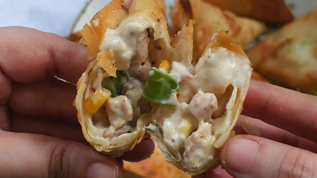 Chicken Malai Boti Samosa Recipe | Crispy Creamy Chicken Samosa for Iftar & Ramadan