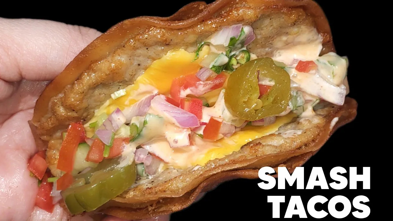 Smash Tacos (Viral Recipe) | Crispy Tortilla Loaded with Juicy Filling