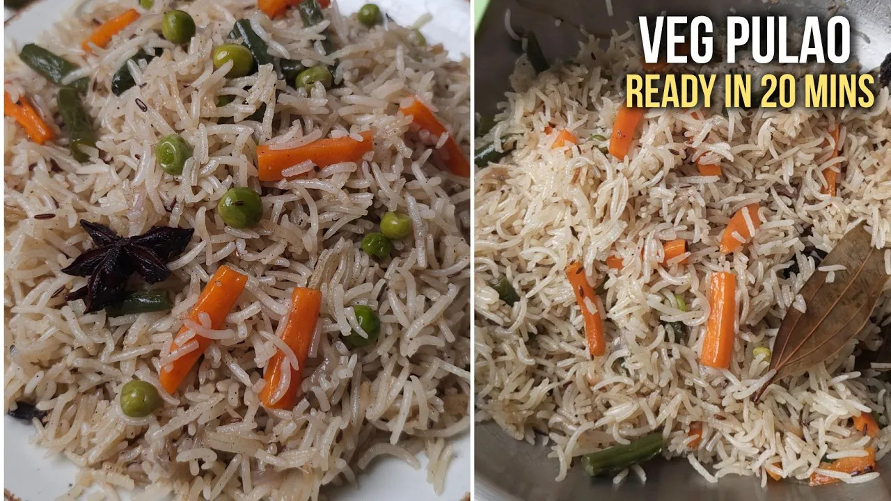 Easy Veg Pulao Recipe | Quick & Flavorful Vegetable Pulao in 20 Minutes