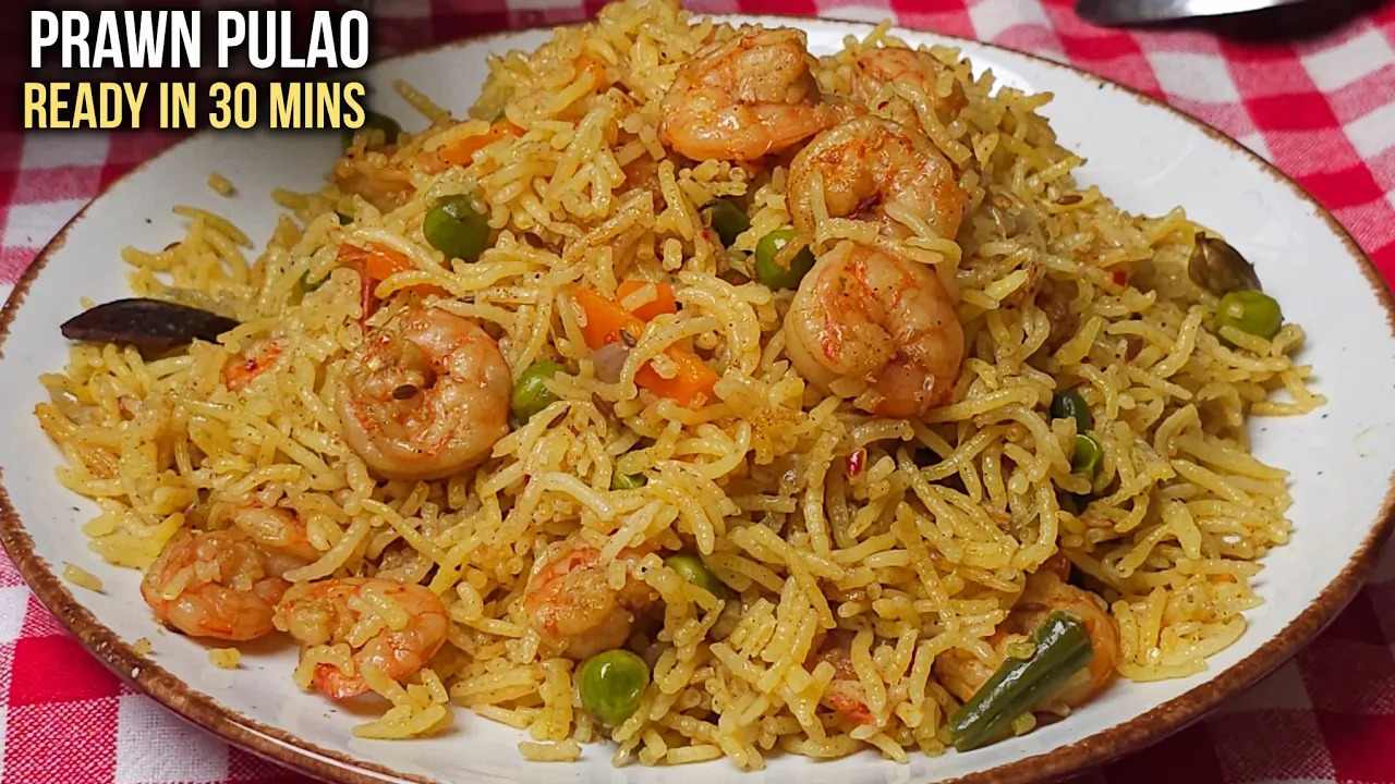 Easy Prawn Pulao Recipe | Easy One-Pot Prawn Rice