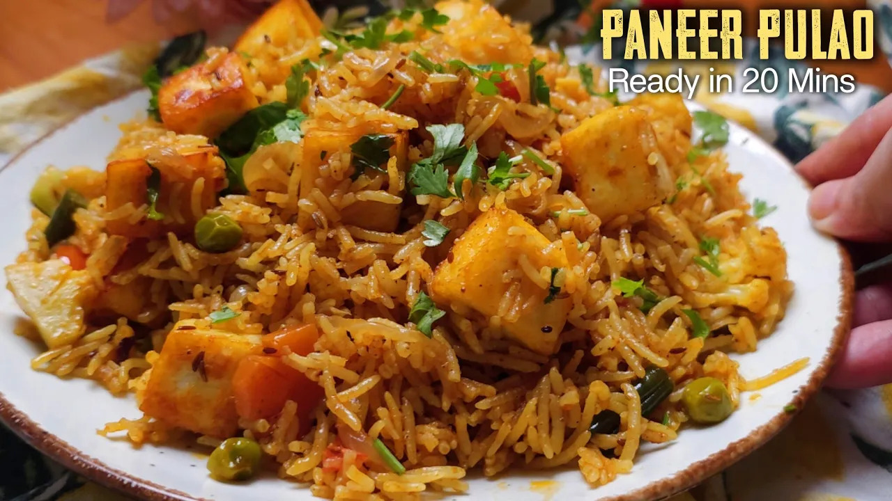 Paneer Pulao Recipe | Restaurant Style Paneer Pulao at Home