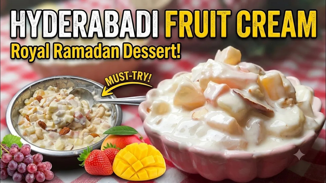 Hyderabadi Fruit Cream | Easy No-Cook Fruit Dessert Recipe