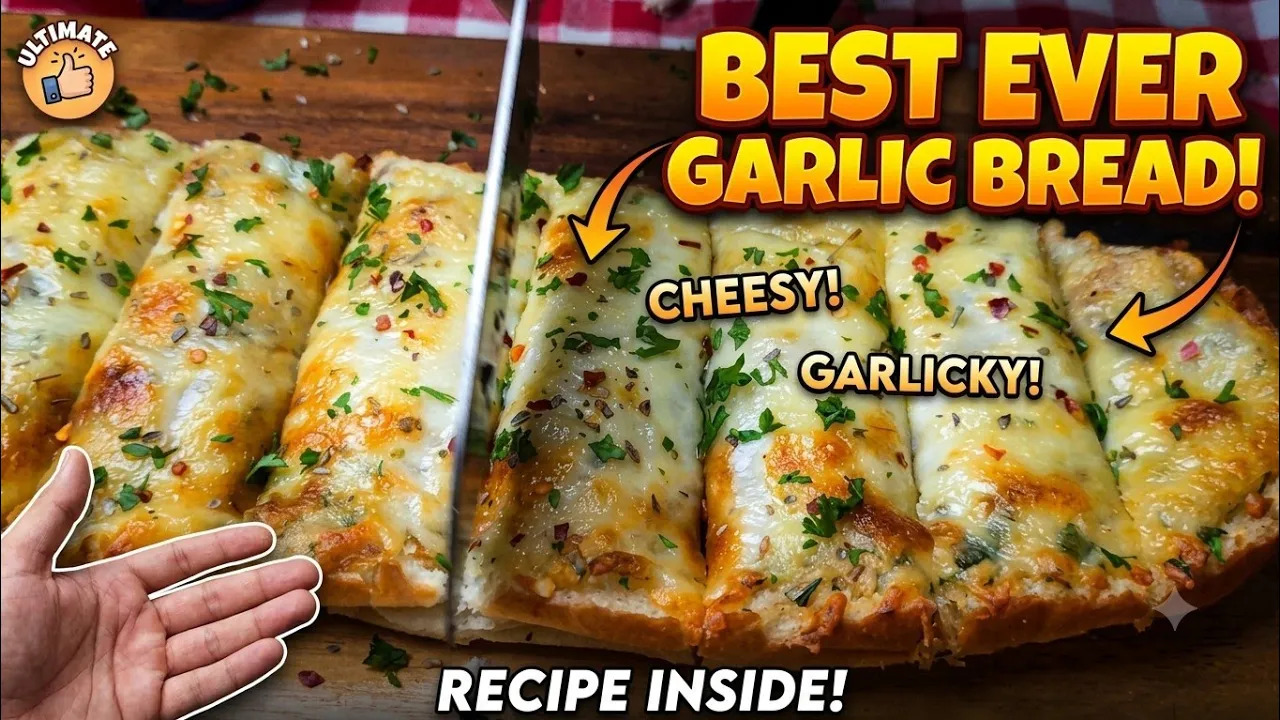Cheesy Garlic Bread Recipe | Easy Homemade Garlic Bread with Cheese