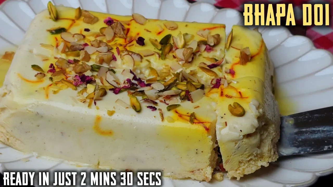 Microwave Bhapa Doi | Instant Bengali Steamed Yogurt Dessert in 2.5 Minutes