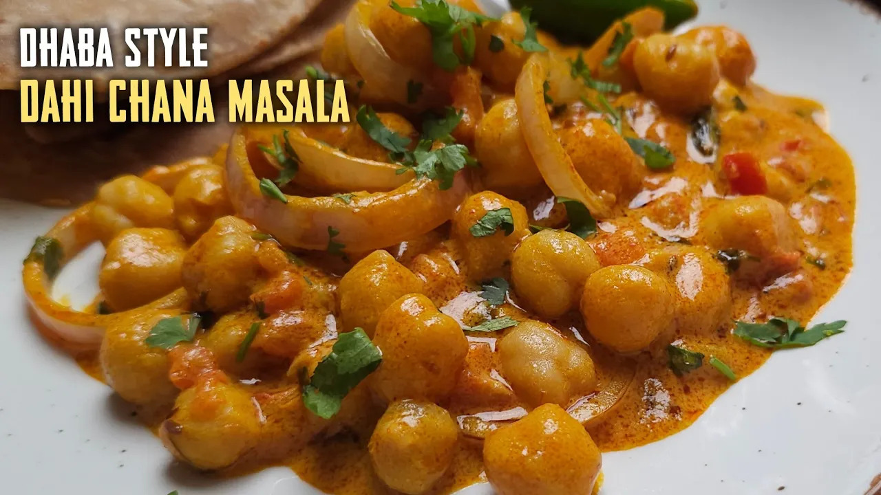 Dhaba Style Dahi Chana Masala | Creamy, Spicy & Delicious Chana Recipe | Dahi Chole
