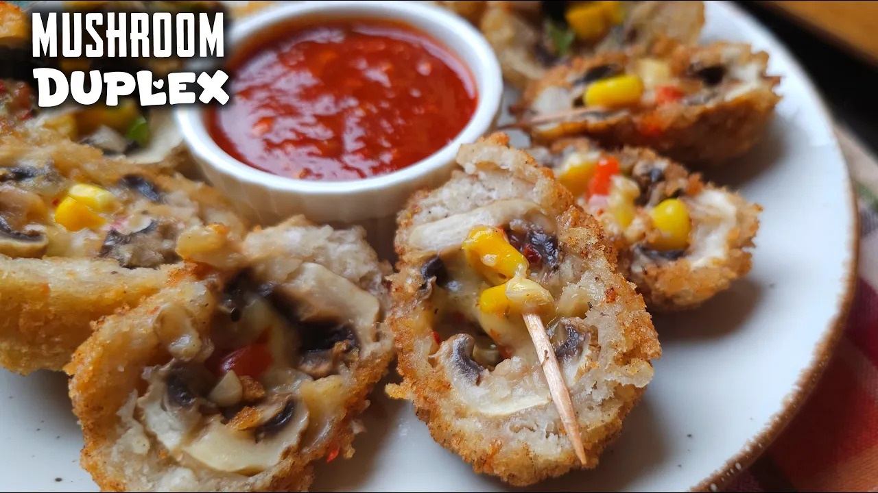 Mushroom Duplex Recipe | Crispy, Cheesy & Delicious Mushroom Starter 🍄