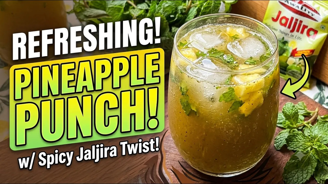 Pineapple Punch Recipe | Refreshing Tropical Summer Drink | Easy Homemade Juice 🍍🍹